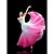 abordables Tenues de ballet-Jupe de danse lyrique pour femme, dégradé de couleur, mousseline de soie, longue, trapèze, transparente, pour spectacle de ballet moderne