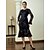 preiswerte Partykleid-besticktes Cocktail-Party-Midikleid mit langen Ärmeln