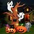 billiga Halloween-2,4 meter uppblåsbart dött träd för halloween med pumpor och gräsmattedekoration