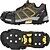 abordables Équipement de Camping-Crampons antidérapants en caoutchouc pour chaussures d&#039;hiver, traction à 10 crampons pour la neige et la glace, installation facile, noirs - idéal pour la sécurité en extérieur