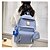 baratos Mochilas para Crianças e Adolescentes-Conjunto de mochilas 5 em 1 de cor sólida para meninas – bolsa escolar azul estilosa com bolsa tote, bolsa transversal, estojo e clutch para estudantes adolescentes e uso no campus