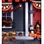 economico Decorazioni per Halloween all&#039;aperto-Bandiera a forma di ventaglio di Halloween, bandiera da esterno, per Halloween, per recinzione da cortile, da appendere, bandiera con zucca spettrale, decorazione da tavolo, decorazione autunnale per la stanza, decorazione estetica per feste di compleanno