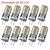 abordables Ampoules LED double broche-Lot de 10 ampoules LED G4 à intensité variable, 2 W, 3 W, 12 V CC, 3014 SMD, en silicone, blanc chaud, angle de 360 degrés