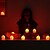 billige Halloween rekvisittbelysning-6 stk. halloween gresskarlykt festdekorasjon hjem scene modelleringsdel spøkelsesnattlys kreativ hodeskalle gresskarlykt