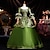 baratos Vestidos-Vintage Rococó Renascentista Maxi Vestidos Normal Julieta Princesa Noiva Pregueado Com Babados Princesa Decote Redondo Fantasia Mulheres Dia Das Bruxas Carnaval Baile de Máscaras Espetáculo Festa dia