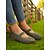 abordables Sandalias planas de mujer-Zapatos Mary Jane Flyknit con punta ancha para mujer: zapatos casuales cómodos y transpirables para uso diario, paseos por el jardín y largas horas de pie.