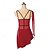 cheap Figure Skating Dresses-Figure Skating Dress Women's Girls' Ice Skating Dress Burgundy Patchwork Thumbhole Mesh Spandex Stretchy Training Practice Professional Skating Wear Thermal Warm Crystal / Rhinestone Long Sleeve Ice