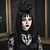 voordelige Pruiken van filmkarakters-Beetlejuice Lydia Cosplaypruik – gespleten pruik, microkrullen, perfect voor Halloween, cosplay en themafeesten