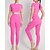 billiga Set och One-Pieces-Dam 2 delar Yogatröja Loungekläder Ensfärgat Träningsdräkter Mörkgrå Sjöblå Gymträning Hög midja Stretch Andningsfunktion Kortärmad Sport Sportkläder Smal
