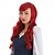 cheap Movie Character Wigs-Ocean Princess Long Wavy Red Cosplay Halloween Wig