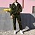 voordelige basis trainingspakken-Voor heren Trui met capuchon Trainingspak Hoodie met volledige rits sweatsuit Leger Groen Khaki Grijs Capuchon camouflage 2-stuks Sport &amp; Outdoor Dagelijks Feestdagen Polyester Streetwear Basic Casual