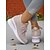 tanie Trampki damskie-Damskie różowe trampki Flyknit Wedge z ozdobnymi kryształkami – lekkie, oddychające buty sportowe do noszenia na co dzień i na spacery