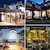 economico Lampioni-Lampada solare a sospensione per interni ed esterni, 228/180 LED, 5 modalità, con telecomando, per fienile, gazebo, garage, 1 pezzo