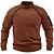 billige Toppe-Herre Fleece-sweatshirt Vandretop Termisk sweatshirt Langærmet Høj krave Toppe Udendørs Hold Varm Vinter Polyester Sort militærgrøn Brun Træning Løb