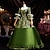 baratos Vestidos-Vintage Rococó Renascentista Maxi Vestidos Normal Julieta Princesa Noiva Pregueado Com Babados Princesa Decote Redondo Fantasia Mulheres Dia Das Bruxas Carnaval Baile de Máscaras Espetáculo Festa dia