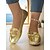 abordables Ballerines femme-Mocassins à nœud métallique doré pour femmes – mocassins confortables à enfiler, chaussures plates décontractées et habillées pour dames, parfaites pour les fêtes, les voyages et le port quotidien