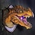 cheap Halloween-Dragon Sculpture with LED Smoked Effect, 3D Wall Art Hanging Statue for Garden or Home Decor