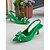 billige Bryllupsgæst-Grønne slingback kitten heels til kvinder med rhinstenssløjfe - elegante pumps med spids tå til daglige sammenkomster, fester og formelle lejligheder