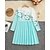 baratos Vestido de flores 3D-Meninas 3D Floral Vestido Manga Longa Verão Primavera Férias Diário Feriado Princesa Lindo Doce Infantil 4-12 anos Vestido casual Vestido A Line Altura dos Joelhos Normal