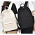 abordables Mochilas Universitarias-Mochila escolar para mujer en color crema y azul: mochila minimalista y ligera con múltiples bolsillos para uso diario y viajes.