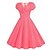 abordables Vestidos-1950s Retro Antiguo Rockabilly Vestido swing Vestido acampanado Ajuste y acampanado Lunares Escote en Pico Disfraz Mujer Víspera de Todos los Santos Carnaval Vacaciones Casual Diario Fiesta temática