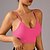 billige Sports-BH&#039;er og veste-Dame Yoga-bh Kampvogn Pilates-bh Undertøj Medium støtte Åndbart Vatteret Ensfarvet / almindelig farve Sport Sportstøj Sort Hvid Fitness Pilates Løb