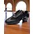billige Dansesneakers-Svarte damesko i skinn og netting – profesjonelle jazzsko for latin, ballroom og performancetrening