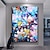 baratos Pinturas Florais/Botânicas-Pintura a óleo feita à mão em tela, arte de parede, decoração moderna abstrata para decoração de casa, pintura enrolada sem moldura e sem esticar