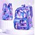 abordables Mochilas para Niños y Adolescentes-Mochila escolar con estampado de galaxia para niños: mochila multicompartimento de gran capacidad con organizador de lápices y portabotellas para niñas y niños.