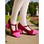 baratos Block Heels-Sapatos Mary Jane femininos de salto alto, estilo francês, vermelho e rosa, com tiras em T - calçados retrô confortáveis para caminhada, ideais para chá da tarde, festas, escritório e uso diário