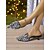 billige Nattelivfest-svarte damesko med paljetter og spiss tå – glitter slip-on festsko for uteliv, klubber og cocktailarrangementer