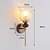 abordables Appliques murales d&#039;intérieur-Applique murale en verre, luminaires muraux modernes, appliques murales de ferme avec abat-jour en verre transparent, appliques murales pour salon, chambre, escalier, salle de bain, couloir 110-240 V