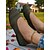 baratos Sapatilhas de mulher-sapatilhas femininas de bico largo e malha amarela – sapatos casuais respiráveis para trabalho, viagens e passeios de primavera
