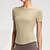 abordables Hauts de yoga-T-shirt de yoga Tee Shirt Fitness Femmes Top Manche Courte Élastique Respirant Pilates Course Yoga Des sports Tenues de Sport Noir Rose