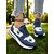 economico Sneakers da donna-Sneakers da donna con lacci e stella in denim blu – scarpe sportive casual di ispirazione vintage per parchi, commissioni del fine settimana e picnic