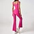 billiga Set och One-Pieces-Dam Scrunch Yoga Romper Träningsjumpsuits Dragkedja Ensfärgat Kroppsdräkt Rosenröd Gym Dans Träning Hög midja Stretch Andningsfunktion Magkontroll Ärmlös Sport Sportkläder Tight passform