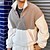 billige Basic gensere-Herre Genser Polarfleece Kvart glidelås genser Kakifarget Halv glidelås Fargeblokk Glidelås Sport &amp; Utendørs Daglig Ferie Polyester Gatemote Grunnleggende Fritid Vinter Klær Gensere Gensere Langermet