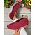 abordables Botines-Botines rojos de ante sintético para mujer con cremallera lateral: estilo informal y elegante para fiestas en el jardín, paseos por el parque y uso diario.
