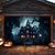 halpa Halloweenin autotallin ovipeite-Halloween Ulkona autotallin kauhujen talo Katteena Vainajat Lippu Suuri Gobeliini Taustakuvajuhlia varten Ulkona autotallin ovi Koti Seinäkkeet