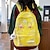 preiswerte Kinder- und Teenager-Rucksäcke-Gelber Mädchenrucksack mit strukturiertem Stoff – leichte, modische Büchertasche für Teenager, ideal für Schule, Reisen und den täglichen Gebrauch