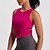 voordelige Yoga Tops-Dames Training Tops Lichte kleding Ademend Rimpels Mouwloos Sport Effen Kleur Kleding Bovenlichaam Voor Pilates Hardlopen Yoga Sportkleding