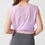 economico Top Yoga-Per donna Maglietta corta da allenamento Top Yoga Asciugatura Rapida Traspirante Senza Maniche Gli sport Tinta unica Top Per Palestra Atletico Pilates Abbigliamento sportivo