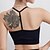 cheap Sports Bras &amp; Vests-Women&#039;s Workout Tank Tops Sports Bra Underwear Medium Support Breathable Wireless Padded Solid / Plain Color Sport Activewear Black White Gym Fitness Yoga
