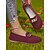 abordables Zapatillas sin cordones y mocasines de mujer-Mocasines Flyknit sin cordones con puntera ancha en color naranja para mujer: cómodos zapatos planos informales y transpirables con detalle de cadena metálica, ideales para ir de compras, trabajar y pasear por el jardín.