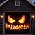 ieftine Hârtie de acoperire pentru ușa garajului de Halloween-Banner de cort de ușă de garaj Halloween – Fața Jack-o&#039;-lantern strălucitoare cu textul „Halloween” decorare exterioară pentru curtea din față a casei Halloween 2025