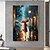 abordables Peintures paysages-Fille dans la ville pluvieuse toile peinte à la main fille dans la rue avec parapluie pluie décor abstrait rue mur fille à New York ville chambre de filles art mural décoration intérieure sans cadre