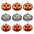 お買い得  ハロウィン-ハロウィンツリーのカボチャの飾り3個、3.15インチのミニ吊り下げボール飾り、ロープ付き、プラスチック製の夜のクリスマス装飾、小さな木、休日、パーティー、自宅、屋内用
