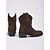 voordelige Cowboy &amp; Western Boots-Dames koffie western halfhoge laarzen met decoratieve knopen - stijlvol, door de boerderij geïnspireerd ontwerp voor oogstfeesten en casual buitenkleding
