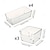 cheap Storage &amp; Organization-7pcs Clear Plastic Drawer Organizer Set, Stackable Makeup Storage Bins for Cosmetics, Office Supplies, and Desk Organization, Durable Vanity Drawer Dividers, No Assembly Required