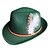 billiga Fedora hatt-Herr Fedorahatt Oktoberfesthatt Mörkgrön Brun Tyg Fjäder Mode Ledigt Gata Dagligen Färgblock Solskyddskräm Andningsfunktion